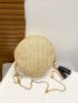 Mini Tassel Decor Straw Bag