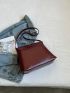 Buckle Decor Flap Messenger Bag