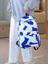 3pcs Geometric Pattern Functional Backpack Set