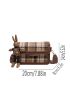 Mini Plaid Pattern Flap Square Bag