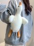 Mini Cartoon Duck Design Fuzzy Novelty Bag