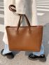 Minimalist Double Handle Shoulder Tote Bag