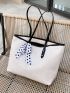 Twilly Scarf Decor Shoulder Tote Bag