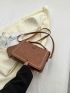 Minimalist Flap Square Bag With Coin Purse