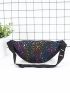 Star Pattern Zip Front Waist Bag