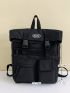 Release Buckle Decor Functional Backpack