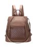 Quilted Detail Functional Backpack