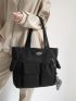 Multi-compartment Shopper Bag With Bag Charm