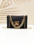 Mini Twist Lock Quilted Flap Chain Square Bag