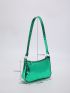 Mini Neon Green Quilted Detail Hobo Bag