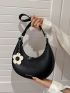 Floral Decor Hobo Bag