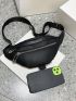 Minimalist Fanny Pack Black Nylon Waterproof For Sport