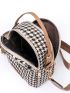 Mini Houndstooth Graphic Satchel Bag