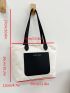 Two Tone Shoulder Tote Bag