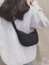 Minimalist Black Design Hobo Bag Women