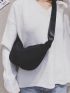 Minimalist Black Design Hobo Bag Women