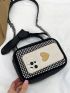 Mini Studded Decor Chain Square Bag