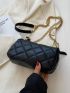 Quilted Flap Satchel Bag