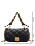 Quilted Flap Satchel Bag