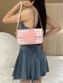 Plaid Pattern Flap Square Bag