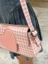 Plaid Pattern Flap Square Bag