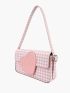 Plaid Pattern Flap Square Bag