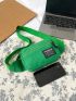 Mini Letter Patch Decor Waist Bag