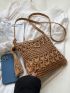 Mini Tassel Decor Straw Bag