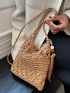 Mini Tassel Decor Straw Bag