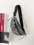 Zebra Stripe Pattern Waist Bag