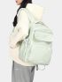 Letter Patch Decor Functional Backpack