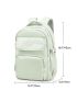 Letter Patch Decor Functional Backpack