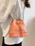 Mini Drawstring Design Bucket Bag