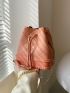 Mini Drawstring Design Bucket Bag