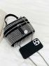 Mini Rhinestone Decor Bucket Bag