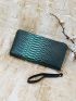 Snakeskin Embossed Long Wallet