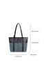 Colorblock Shoulder Tote Bag