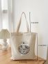 Letter Graphic Shopper Bag