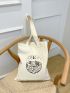 Letter Graphic Shopper Bag