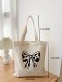 Bow Graphic Shopper Bag