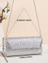 Glitter Flap Square Bag