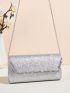 Glitter Flap Square Bag