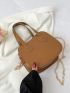 Mini Minimalist Double Handle Chain Satchel Bag