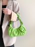 Neon Green Ruched Bag