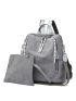 2pcs Corduroy Backpack Set