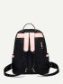 Metal Decor Functional Backpack