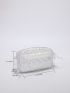 Mini Holographic Letter Graphic Square Bag