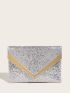 Sequin Decor Metal Decor Square Bag