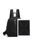 Zip Front Studded Decor Functional Backpack