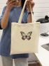 Butterfly Pattern Shopper Bag